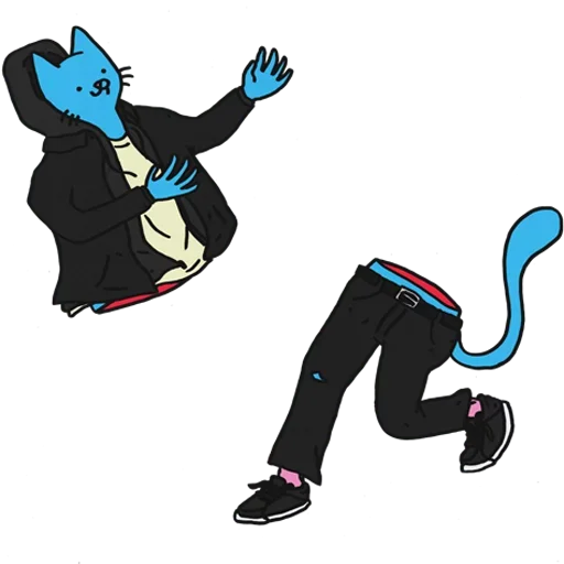 🥶 Стикер «Cat absolutelly blue» для Telegram