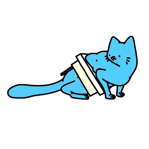 🥶 Стикер «Cat absolutelly blue» для Telegram