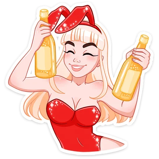 🍾 Стикер «Каталина Блэк» для Telegram