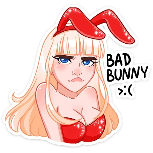 😕 Стикер «Каталина Блэк» для Telegram