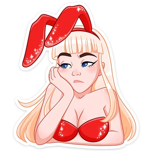 😕 Стикер «Каталина Блэк» для Telegram