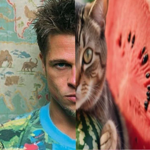 🍉 Стикер «Cat And Watermelon» для Telegram