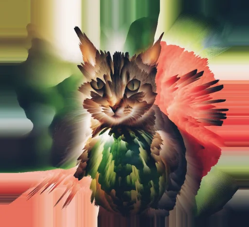 🍉 Стикер «Cat And Watermelon» для Telegram