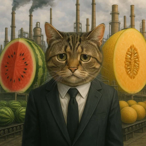 🍉 Стикер «Cat And Watermelon» для Telegram