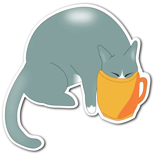 😋 Стикер «Просто Кот» для Telegram