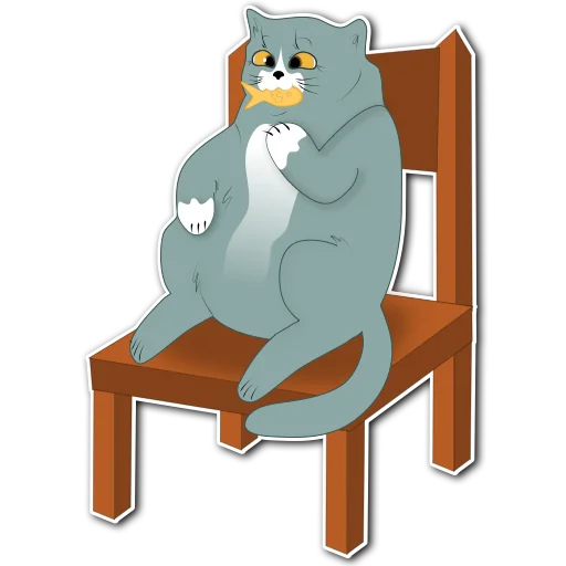 😋 Стикер «Просто Кот» для Telegram