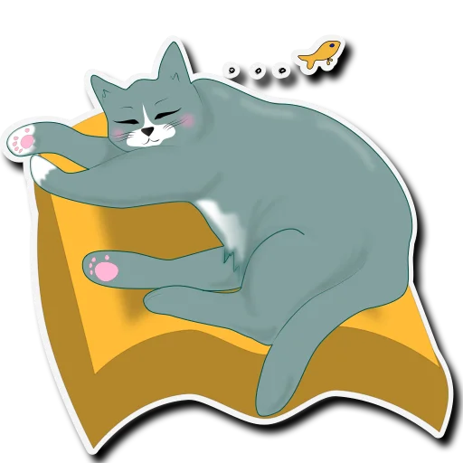 😴 Стикер «Просто Кот» для Telegram