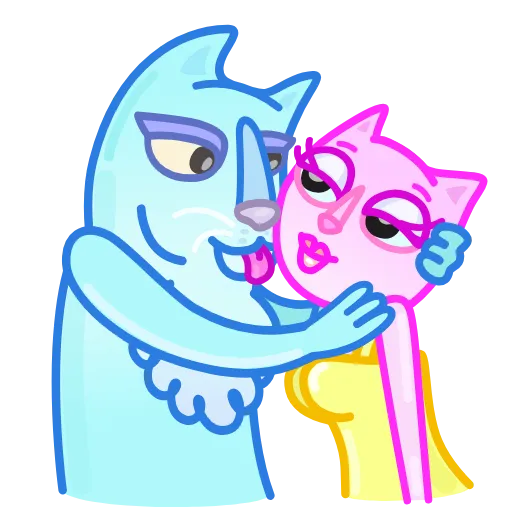 👩‍❤️‍👨 Стикер «Chilled Cat» для Telegram