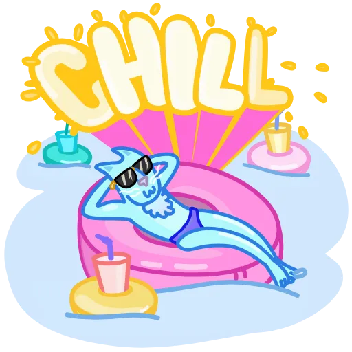 😎 Стикер «Chilled Cat» для Telegram