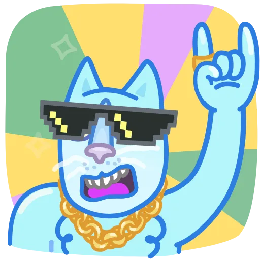 🤘 Стикер «Chilled Cat» для Telegram