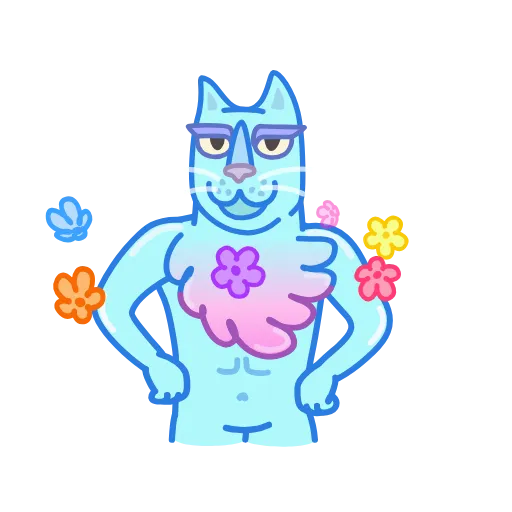🍑 Стикер «Chilled Cat» для Telegram