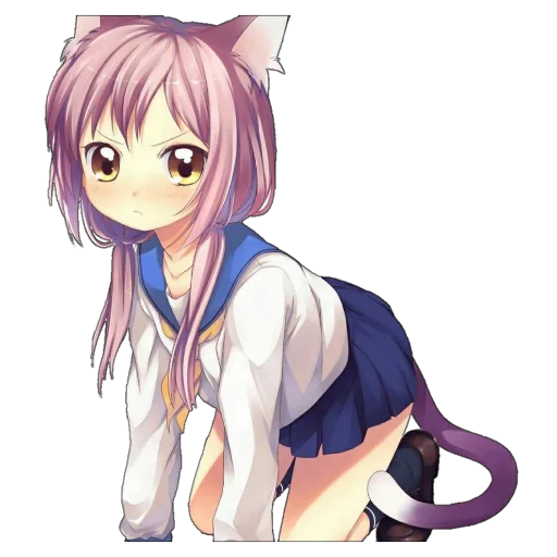 🥺 Стикер «Catgirls in hoodies» для Telegram