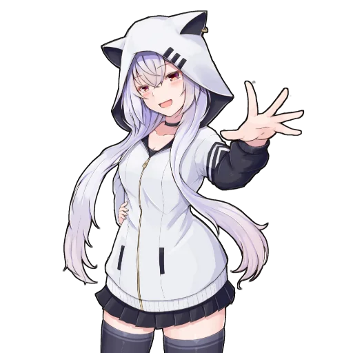 😃 Стикер «Catgirls in hoodies» для Telegram