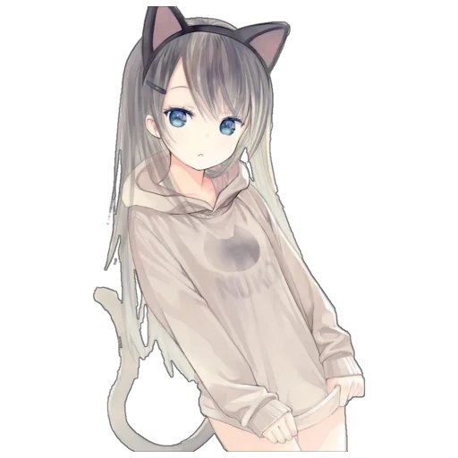 😊 Стикер «Catgirls in hoodies» для Telegram