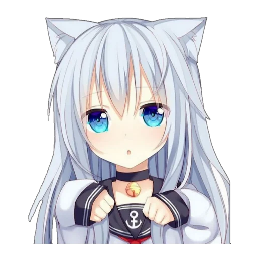 😮 Стикер «Catgirls in hoodies» для Telegram