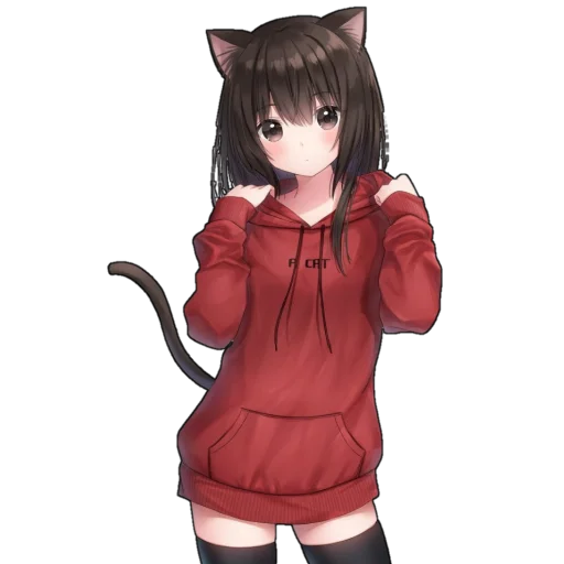🙂 Стикер «Catgirls in hoodies» для Telegram