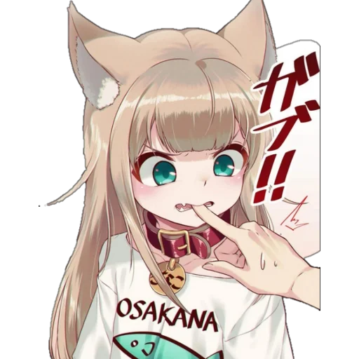 😾 Стикер «Catgirls in hoodies» для Telegram