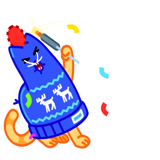 🥳 Стикер «A Cat in a Hat» для Telegram