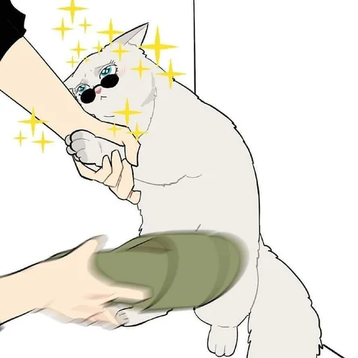 🐈 Стикер «Cat Kaisen-1 ‍⬛» для Telegram