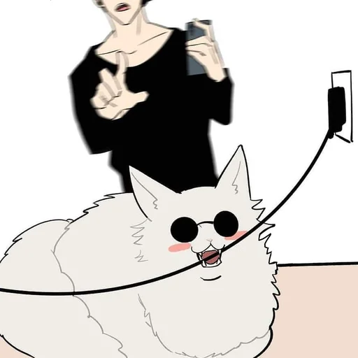 🐈 Стикер «Cat Kaisen-1 ‍⬛» для Telegram