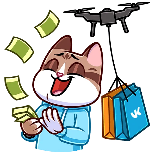 🤑 Стикер «Котэус без текста» для Telegram