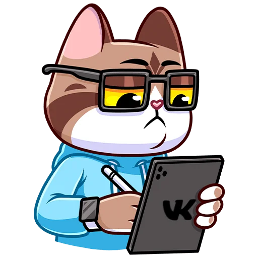 🤓 Стикер «Котэус без текста» для Telegram