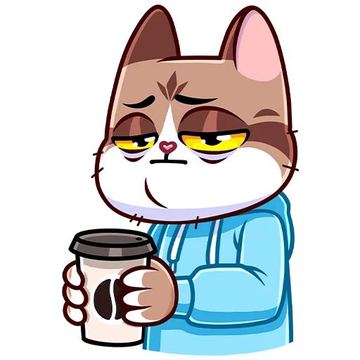 ☕️ Стикер «Котэус без текста» для Telegram