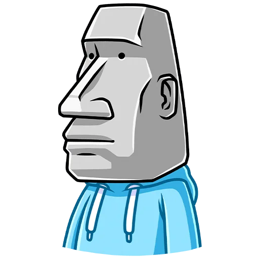 🗿 Стикер «Котэус без текста» для Telegram