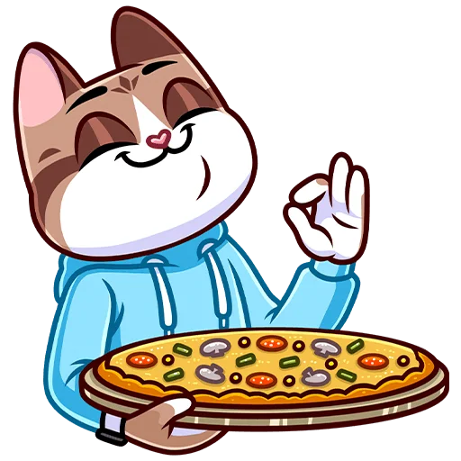 🍕 Стикер «Котэус без текста» для Telegram