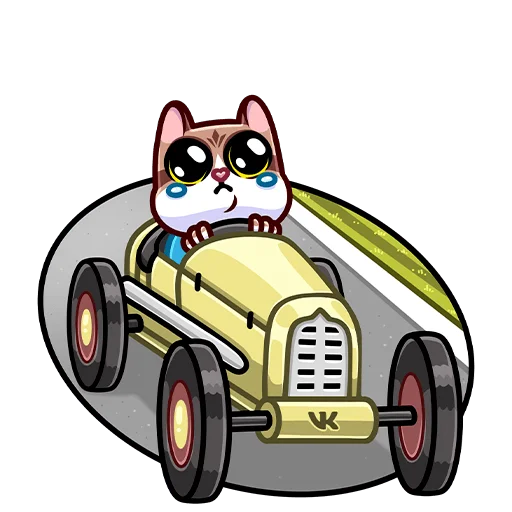 🚘 Стикер «Котэус без текста» для Telegram