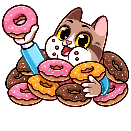 🍩 Стикер «Котэус без текста» для Telegram