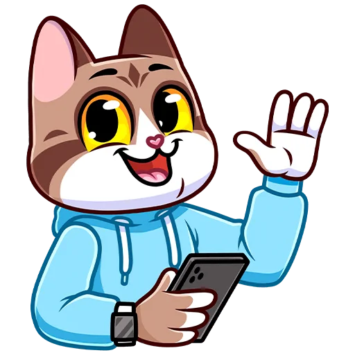 👋 Стикер «Котэус без текста» для Telegram