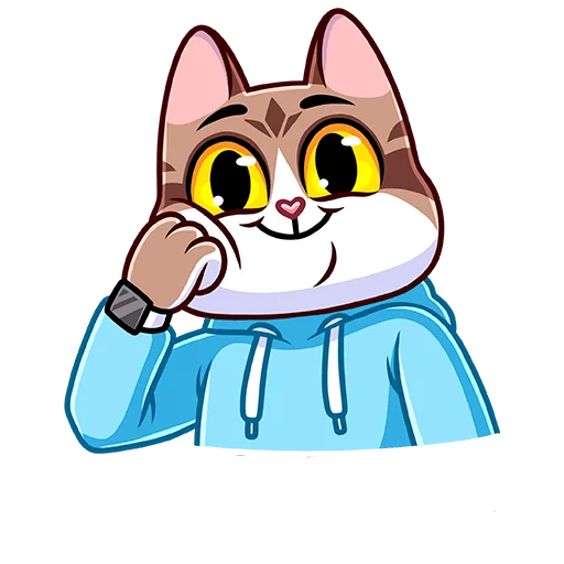 🙂 Стикер «Котэус без текста» для Telegram