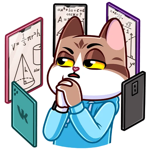 🤔 Стикер «Котэус без текста» для Telegram