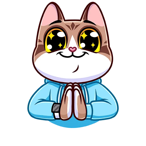 🙏 Стикер «Котэус без текста» для Telegram