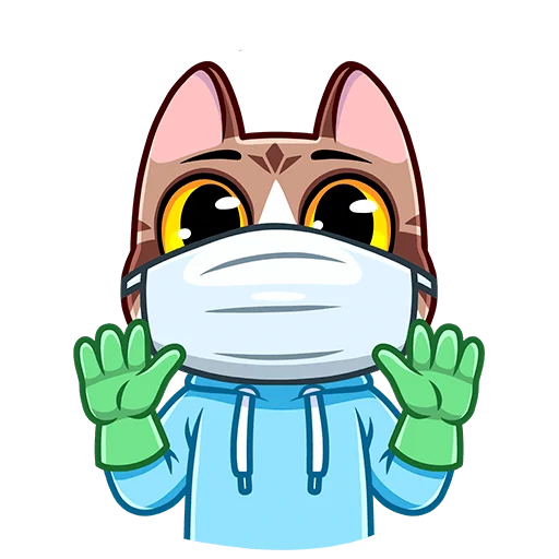 😷 Стикер «Котэус без текста» для Telegram