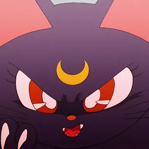 😈 Стикер «кошка Луна сейлор мун» для Telegram