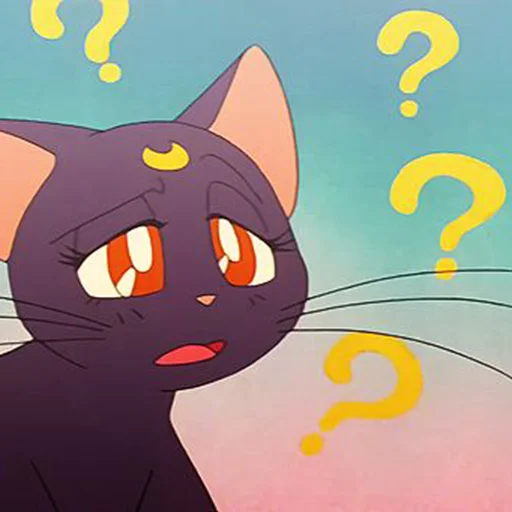 ❔ Стикер «кошка Луна сейлор мун» для Telegram
