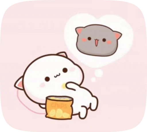😴 Стикер «cute cat mochi» для Telegram