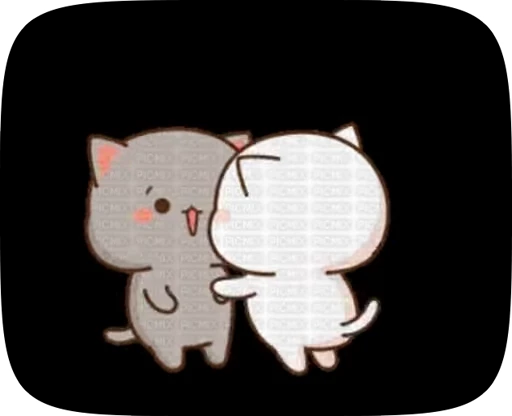 😘 Стикер «cute cat mochi» для Telegram