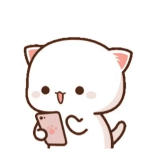 🥰 Стикер «cute cat mochi» для Telegram