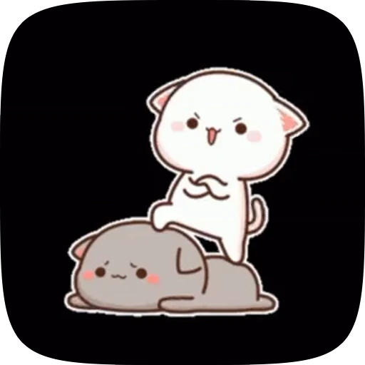 😡 Стикер «cute cat mochi» для Telegram