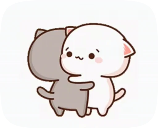 🥹 Стикер «cute cat mochi» для Telegram