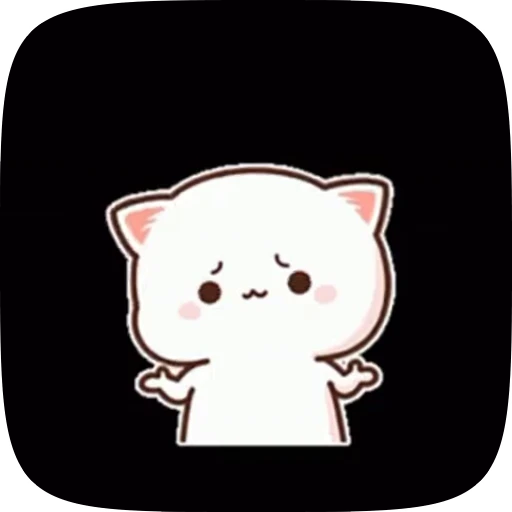 🤷‍♀ Стикер «cute cat mochi» для Telegram