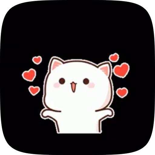 🥰 Стикер «cute cat mochi» для Telegram