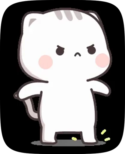 😡 Стикер «cute cat mochi» для Telegram