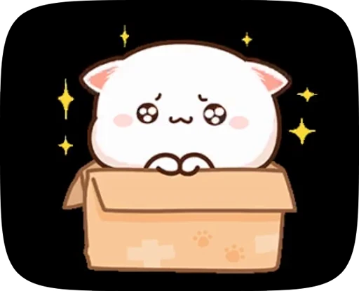 🥺 Стикер «cute cat mochi» для Telegram