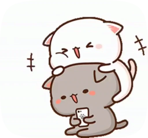 🥰 Стикер «cute cat mochi» для Telegram