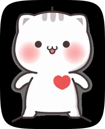 ☺️ Стикер «cute cat mochi» для Telegram