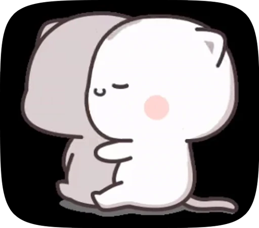 🥰 Стикер «cute cat mochi» для Telegram